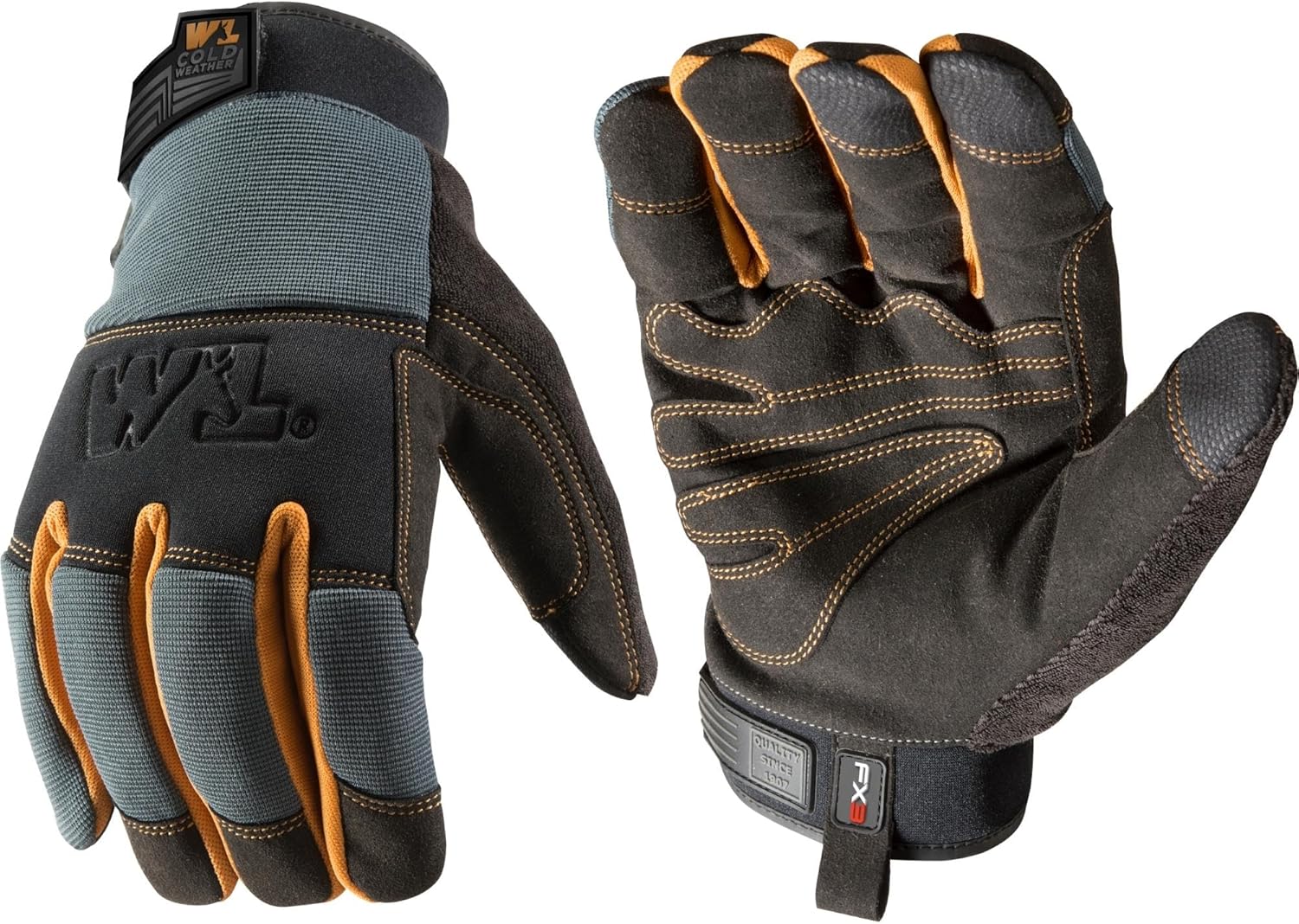 Wells Lamont FX3 Men's Extreme Dexterity Extra Wear Winter Work Gloves, Extra Large 7796